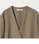 【WEB限定 Wardrobe DAILY MINIMAL】メランジ ダブルノーカラージャケット ウォッシャブル