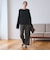 【WEB限定 Wardrobe DAILY MINIMAL】メランジ ステッチワイドパンツ ウォッシャブル