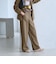 【WEB限定 Wardrobe DAILY MINIMAL】メランジ ステッチワイドパンツ ウォッシャブル