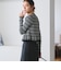 【WEB限定 Wardrobe DAILY MINIMAL】ボーダー ペプラムニットカーディガン