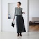 【WEB限定 Wardrobe DAILY MINIMAL】ボーダー ペプラムニットカーディガン