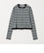 【WEB限定 Wardrobe DAILY MINIMAL】ボーダー ペプラムニットカーディガン