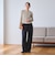 【WEB限定 Wardrobe DAILY MINIMAL】ボーダー ペプラムニットカーディガン