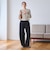 【WEB限定 Wardrobe DAILY MINIMAL】ボーダー ペプラムニットカーディガン