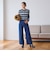 【WEB限定 Wardrobe DAILY MINIMAL】ボーダー ペプラムニットカーディガン