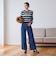 【WEB限定 Wardrobe DAILY MINIMAL】ボーダー ペプラムニットカーディガン