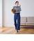 【WEB限定 Wardrobe DAILY MINIMAL】ボーダー ペプラムニットカーディガン