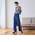 【WEB限定 Wardrobe DAILY MINIMAL】ボーダー ペプラムニットカーディガン