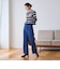 【WEB限定 Wardrobe DAILY MINIMAL】ボーダー ペプラムニットカーディガン