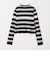 【WEB限定 Wardrobe DAILY MINIMAL】ボーダー ペプラムニットカーディガン