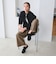 【WEB限定 Wardrobe DAILY MINIMAL】ダンボールジャージー ハーフジッププルオーバー