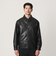 【WEB限定 WARDROBE SMART】レザーライク ジップ ブルゾン