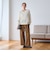 【WEB限定 Wardrobe DAILY MINIMAL】ジャージー タックカーブパンツ ウォッシャブル