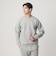 【WEB限定 WARDROBE SMART】ダブルニット ロゴ クルーネック スウェット/セットアップ対応【抗菌・防臭】