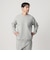 【WEB限定 WARDROBE SMART】ダブルニット ロゴ クルーネック スウェット/セットアップ対応【抗菌・防臭】
