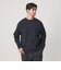 【WEB限定 WARDROBE SMART】ダブルニット ロゴ クルーネック スウェット/セットアップ対応【抗菌・防臭】