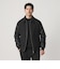 【WEB限定 WARDROBE SMART】ブラックメルトン レザーライク ジップ ブルゾン