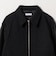 【WEB限定 WARDROBE SMART】ブラックメルトン レザーライク ジップ ブルゾン