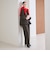【WEB限定 Wardrobe DAILY MINIMAL】チェック バックゴム ワイドパンツ