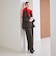 【WEB限定 Wardrobe DAILY MINIMAL】チェック バックゴム ワイドパンツ