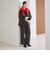【WEB限定 Wardrobe DAILY MINIMAL】チェック バックゴム ワイドパンツ