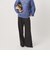 【WEB限定 Wardrobe DAILY MINIMAL】チェック バックゴム ワイドパンツ