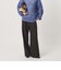 【WEB限定 Wardrobe DAILY MINIMAL】チェック バックゴム ワイドパンツ