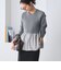 【WEB限定 Wardrobe DAILY MINIMAL】レイヤードフレアニットプルオーバー ウォッシャブル