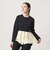【WEB限定 Wardrobe DAILY MINIMAL】レイヤードフレアニットプルオーバー ウォッシャブル