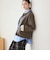 【WEB限定 Wardrobe DAILY MINIMAL】バイカラー ジップ カーディガン