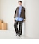 【WEB限定 Wardrobe DAILY MINIMAL】バイカラー ジップ カーディガン