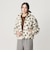 ジャガード スタンドカラー ボアブルゾン