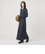 【WEB限定 Wardrobe DAILY MINIMAL】リブニット フレアワンピース