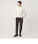【WEB限定 WARDROBE SMART】マシーンウォッシャブル ウールミックス アゼ クルーネック