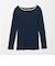 ＜Healthknit＞チューブラー リブ パイピング クルー ロング スリーブ カットソー