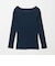 ＜Healthknit＞チューブラー リブ パイピング クルー ロング スリーブ カットソー