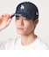 【別注】＜NEW ERA＞9TWENTY ダメージ デニム LA キャップ ネイビー