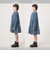 デニム スタンドカラー フリル ワンピース / キッズ 100cm-160cm