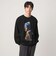 フェルメール クルーネック プリント 長袖 Tシャツ