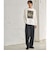フェルメール クルーネック プリント 長袖 Tシャツ