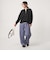 【WEB限定】＜at ease＞ダブルフェイス レースアップ プルオーバー カットソー