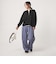 【WEB限定】＜at ease＞ダブルフェイス レースアップ プルオーバー カットソー