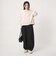【WEB限定】＜at ease＞ダブルフェイス レースアップ プルオーバー カットソー