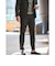 【WEB限定】JUST fit ウールライク ナロー セットアップ ジャケット＆パンツ -ストレッチ-
