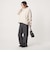 【WEB限定】＜at ease＞ダブルフェイス Vネック プルオーバー カットソー