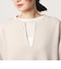 【WEB限定】＜at ease＞ダブルフェイス Vネック プルオーバー カットソー