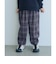 バレルレッグ チェック ロングパンツ / キッズ 100cm―160cm