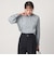 サテン スタンドネック ギャザー ブラウス