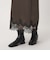 サテン スソレース ナロー タイト スカート