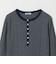 【WEB限定】＜at ease＞マルチボーダー ヘンリーネック カットソー
